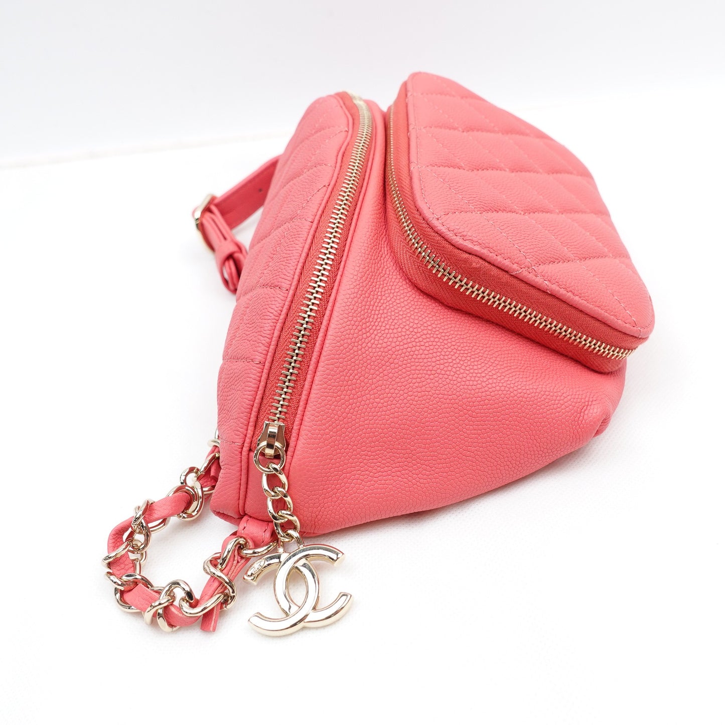 Pre-owned CHANEL Calfskin Belt Bags Pink Belt Bag T10293055