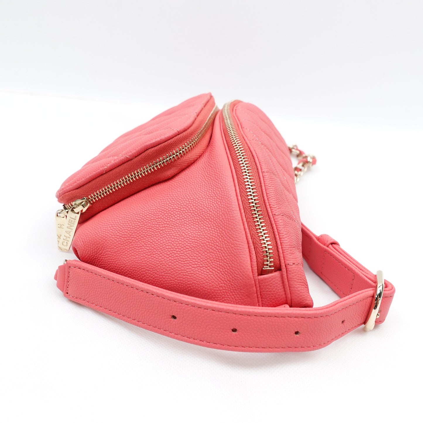 Pre-owned CHANEL Calfskin Belt Bags Pink Belt Bag T10293055