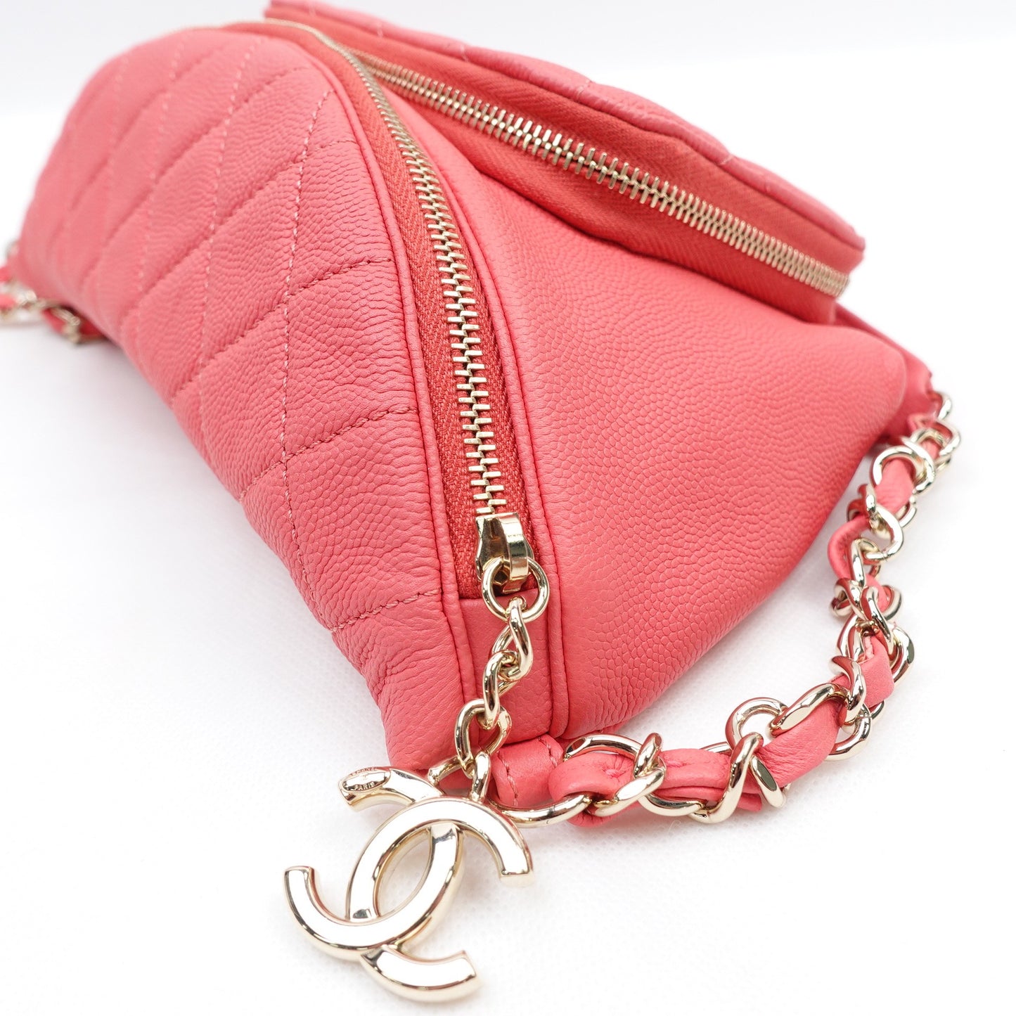 Pre-owned CHANEL Calfskin Belt Bags Pink Belt Bag T10293055