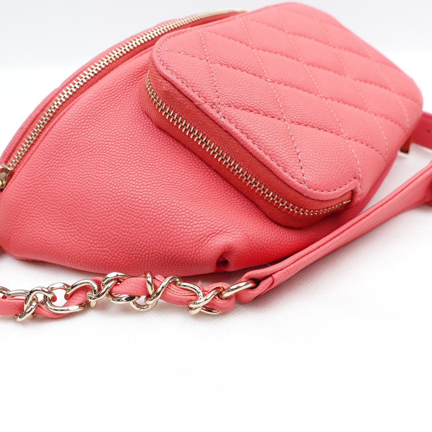 Pre-owned CHANEL Calfskin Belt Bags Pink Belt Bag T10293055