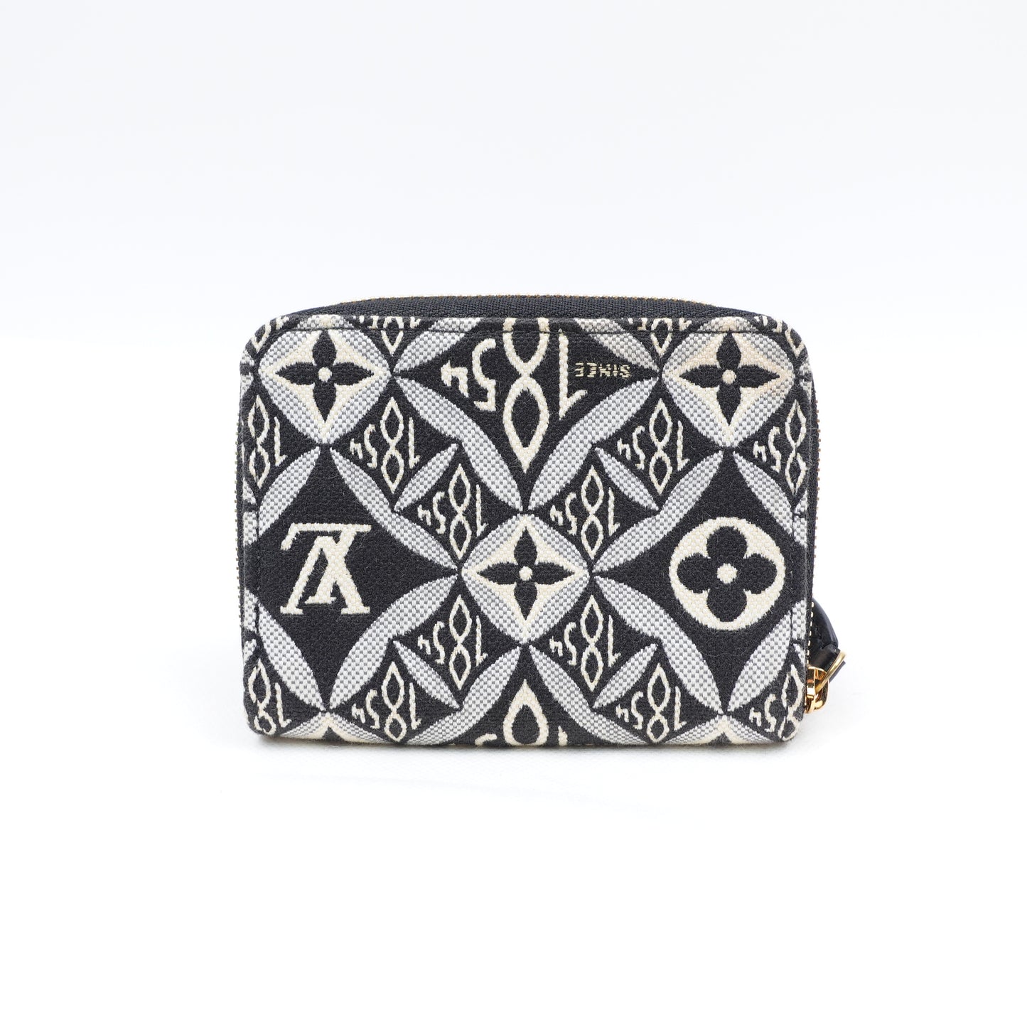 Pre-owned Louis Vuitton Jacquard Since 1854 Black Canvas Wallet