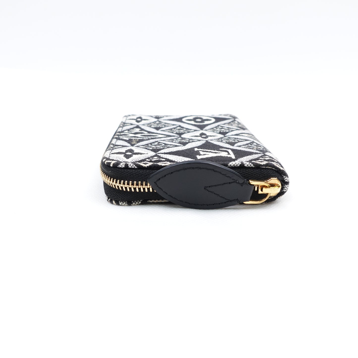 Pre-owned Louis Vuitton Jacquard Since 1854 Black Canvas Wallet