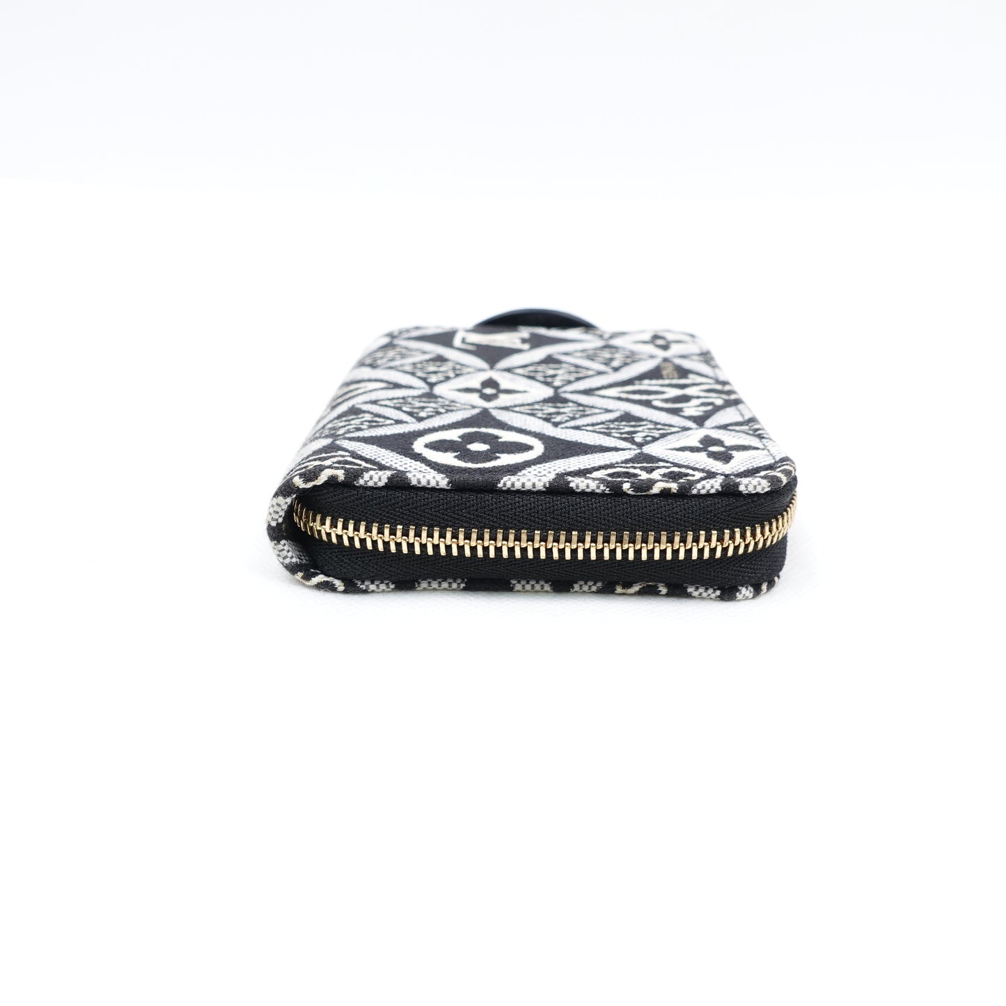 Pre-owned Louis Vuitton Jacquard Since 1854 Black Canvas Wallet