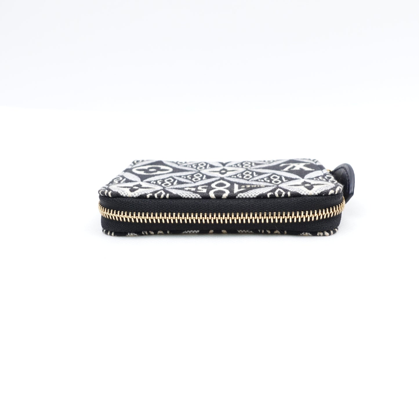 Pre-owned Louis Vuitton Jacquard Since 1854 Black Canvas Wallet