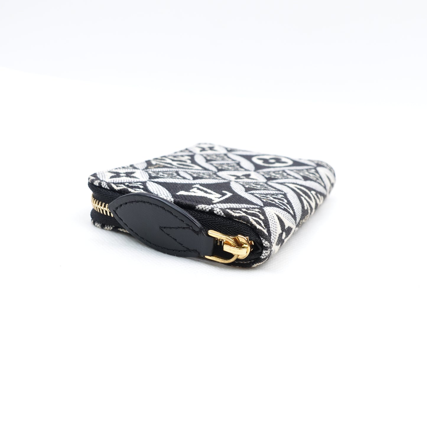 Pre-owned Louis Vuitton Jacquard Since 1854 Black Canvas Wallet