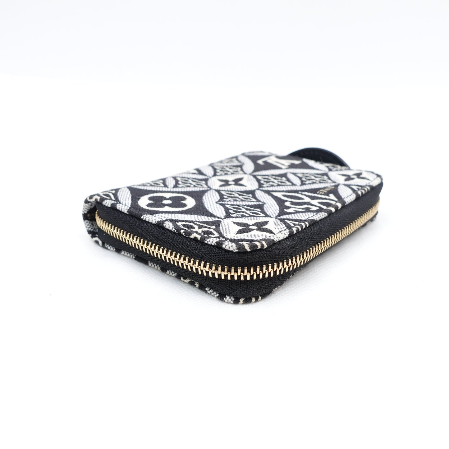 Pre-owned Louis Vuitton Jacquard Since 1854 Black Canvas Wallet