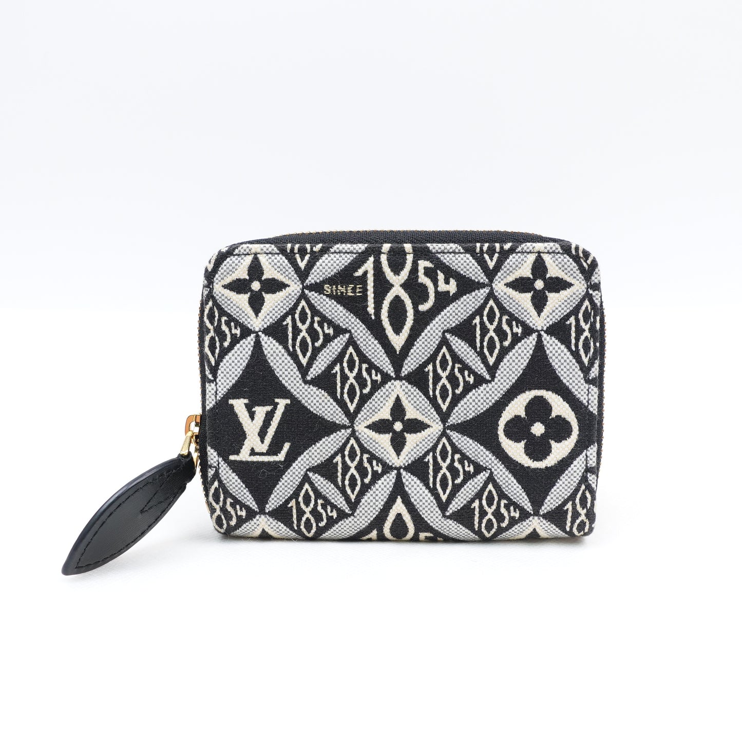 Pre-owned Louis Vuitton Jacquard Since 1854 Black Canvas Wallet