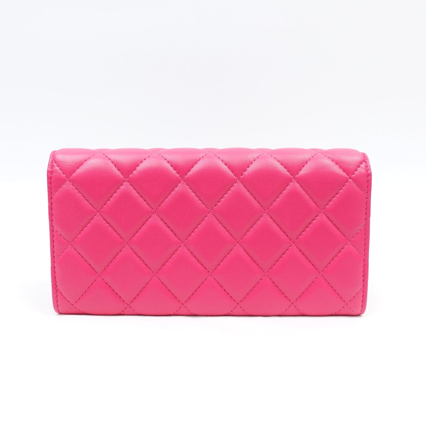 Pre-owned Chanel Rose-Pink Lambskin Wallet