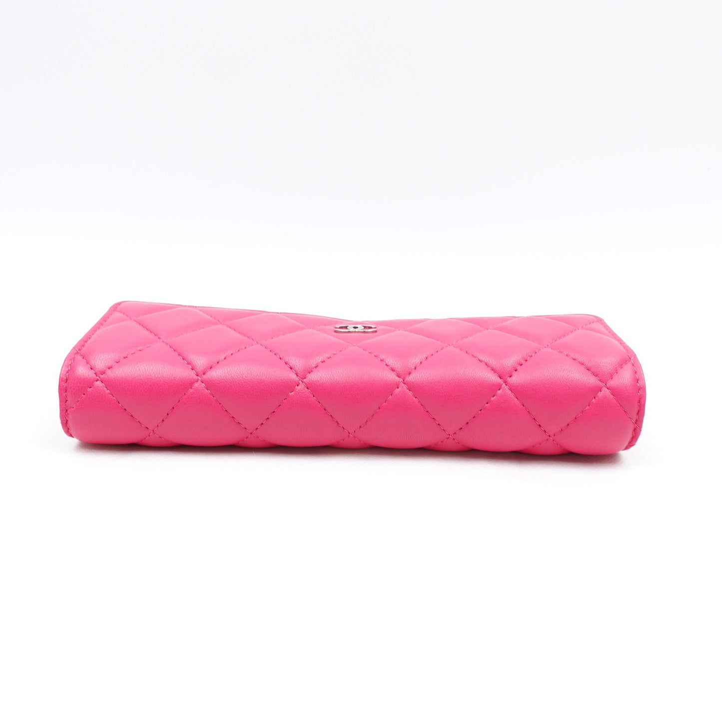 Pre-owned Chanel Rose-Pink Lambskin Wallet
