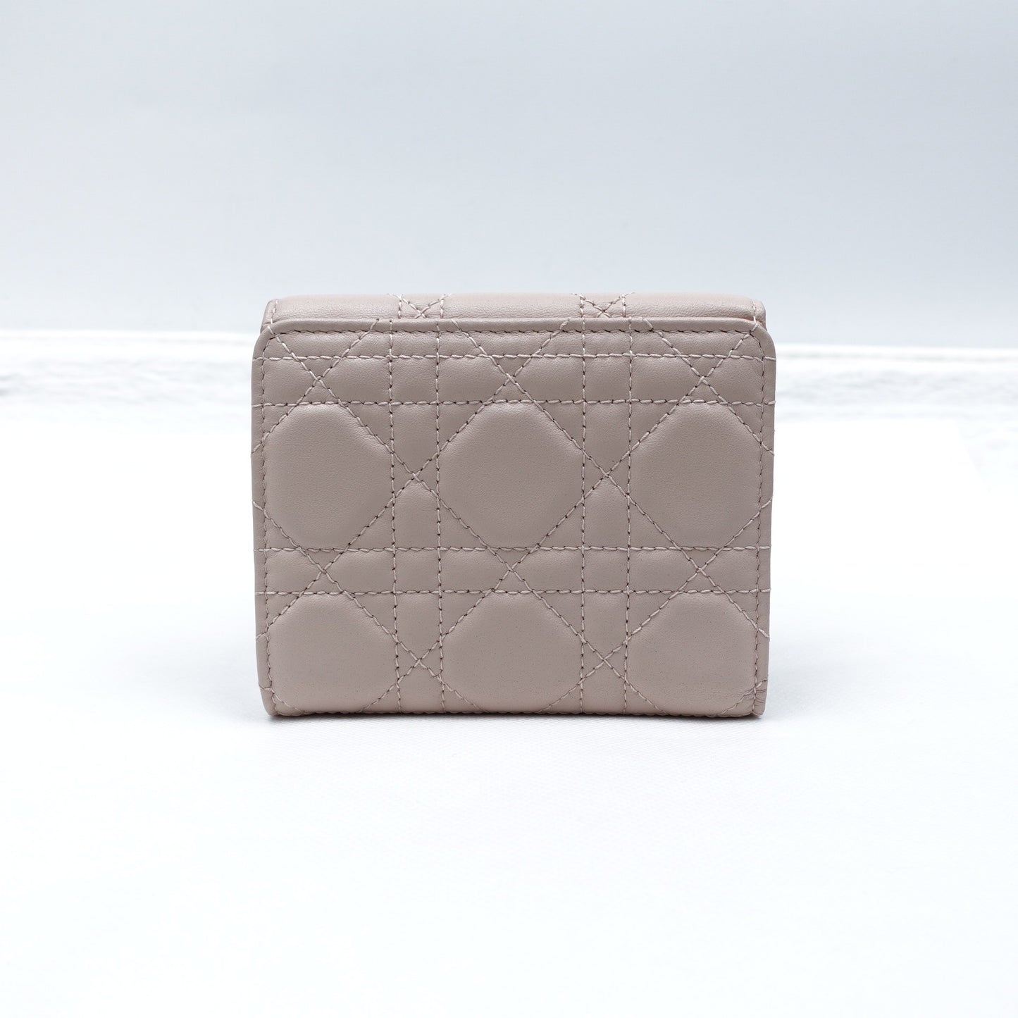 Pre-owned Dior Addict Pink Lambskin Short Wallet