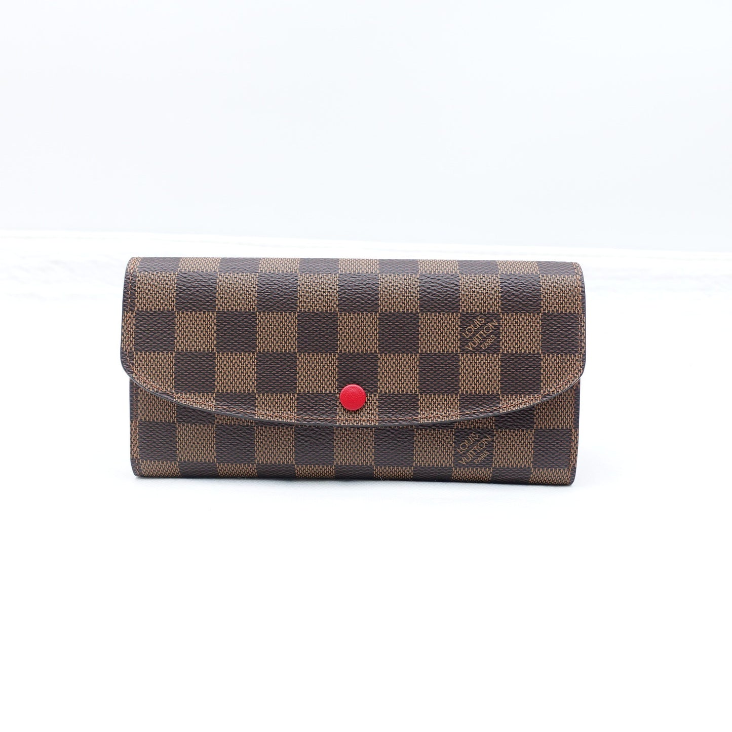 Pre-owned Louis Vuitton Emilie Damier Ebene Coated Canvas Wallet T10314483