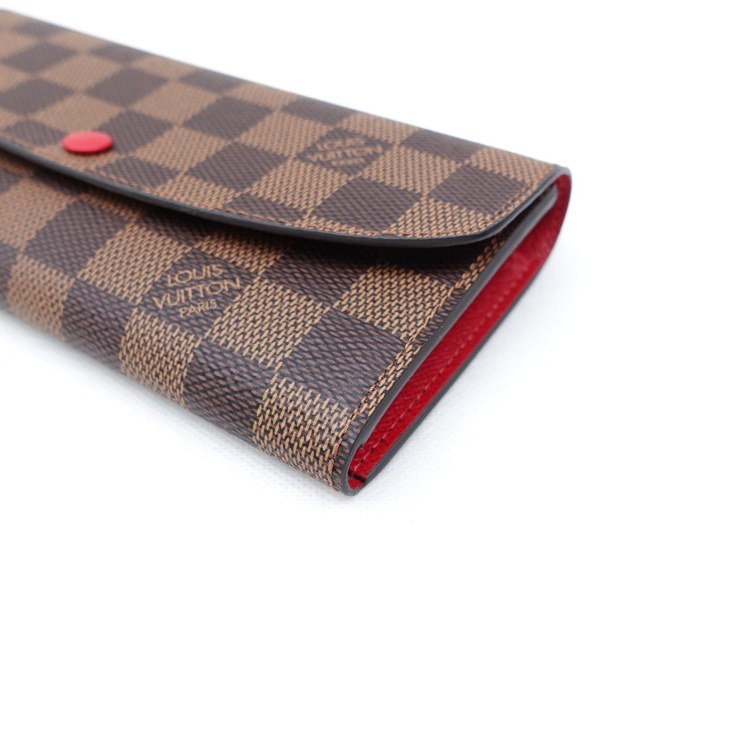 Pre-owned Louis Vuitton Emilie Damier Ebene Coated Canvas Wallet T10314483