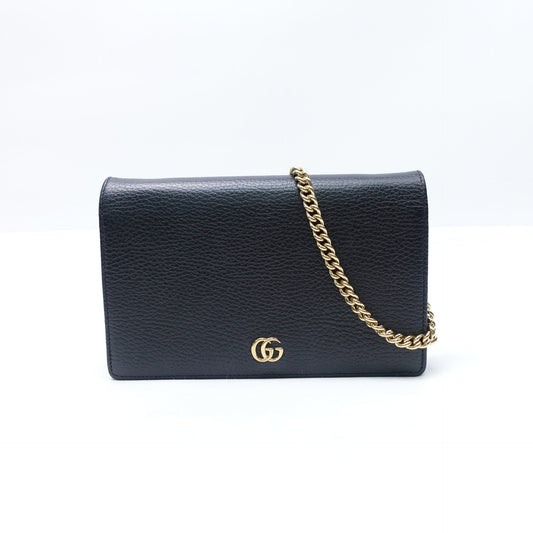 Pre-owned Gucci WOC Black Calfskin Crossbody Bag