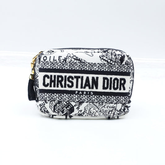 Pre-owned Dior Black&White Canvas Clutch