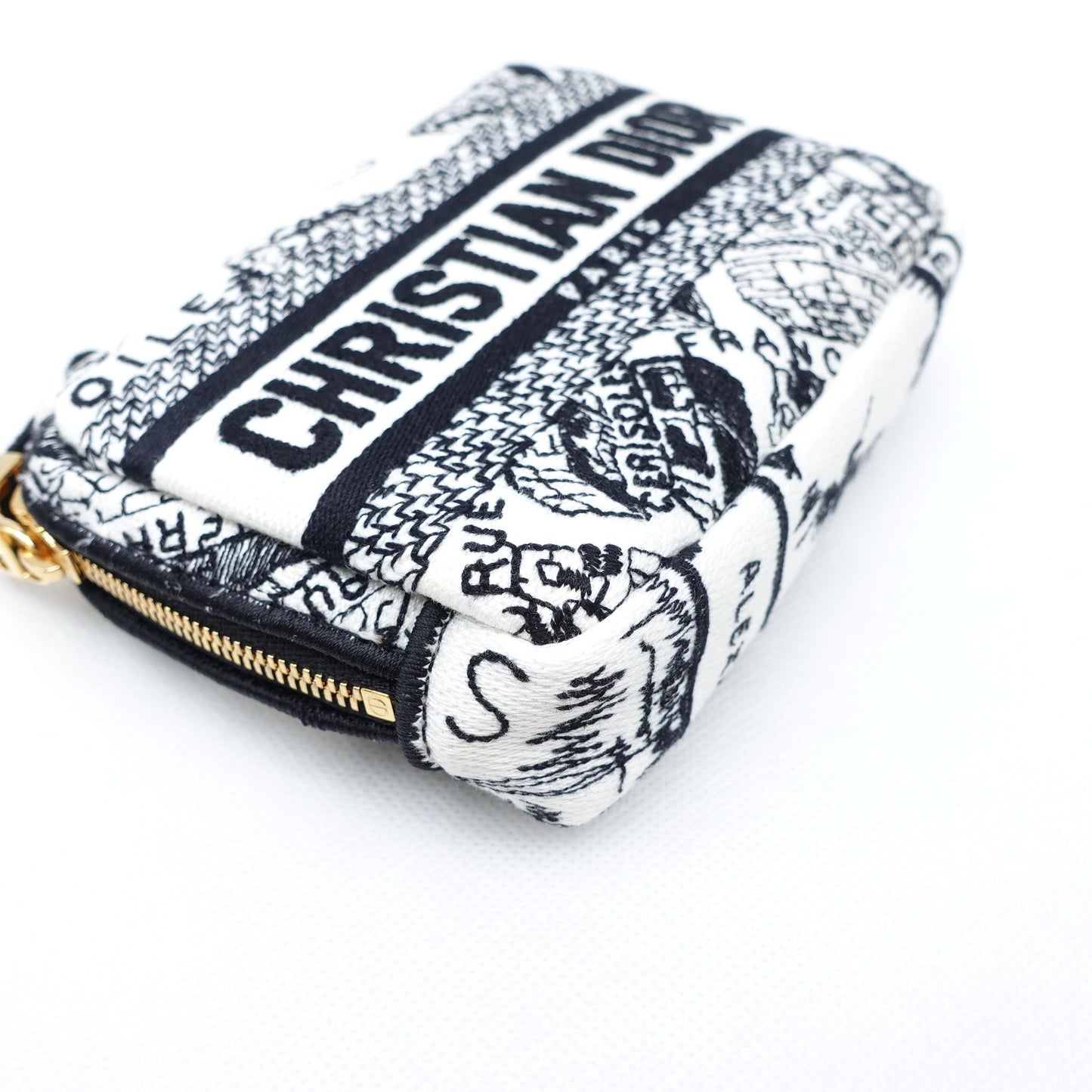 Pre-owned Dior Black&White Canvas Clutch