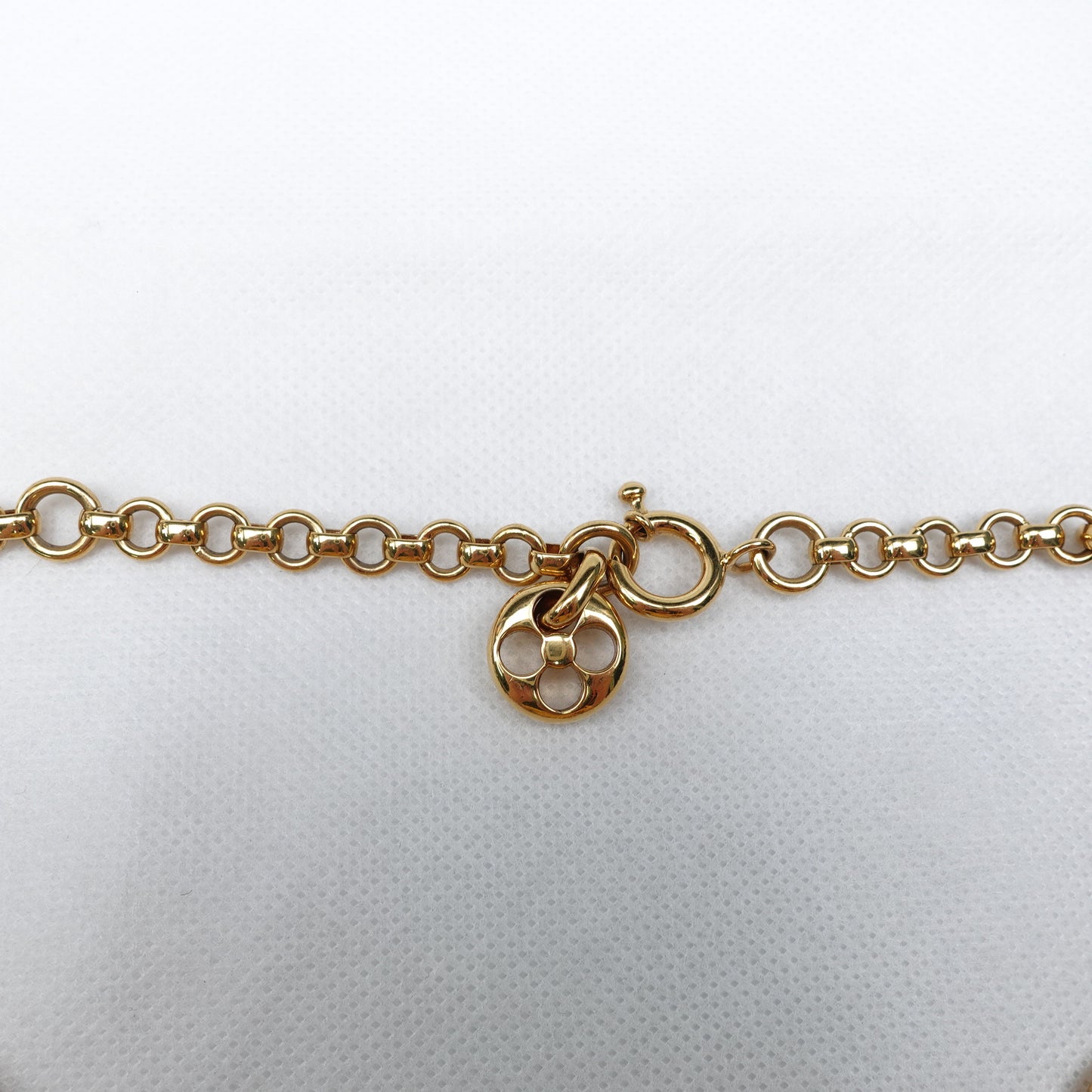 Pre-Owned Louis Vuitton Crazy In Lock Gold Tone Necklace