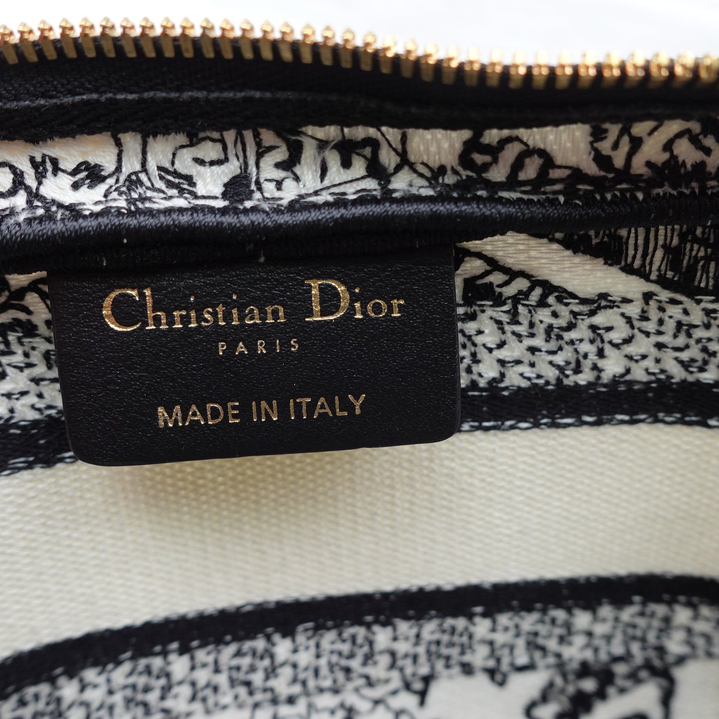 Pre-owned Dior Black&White Canvas Clutch
