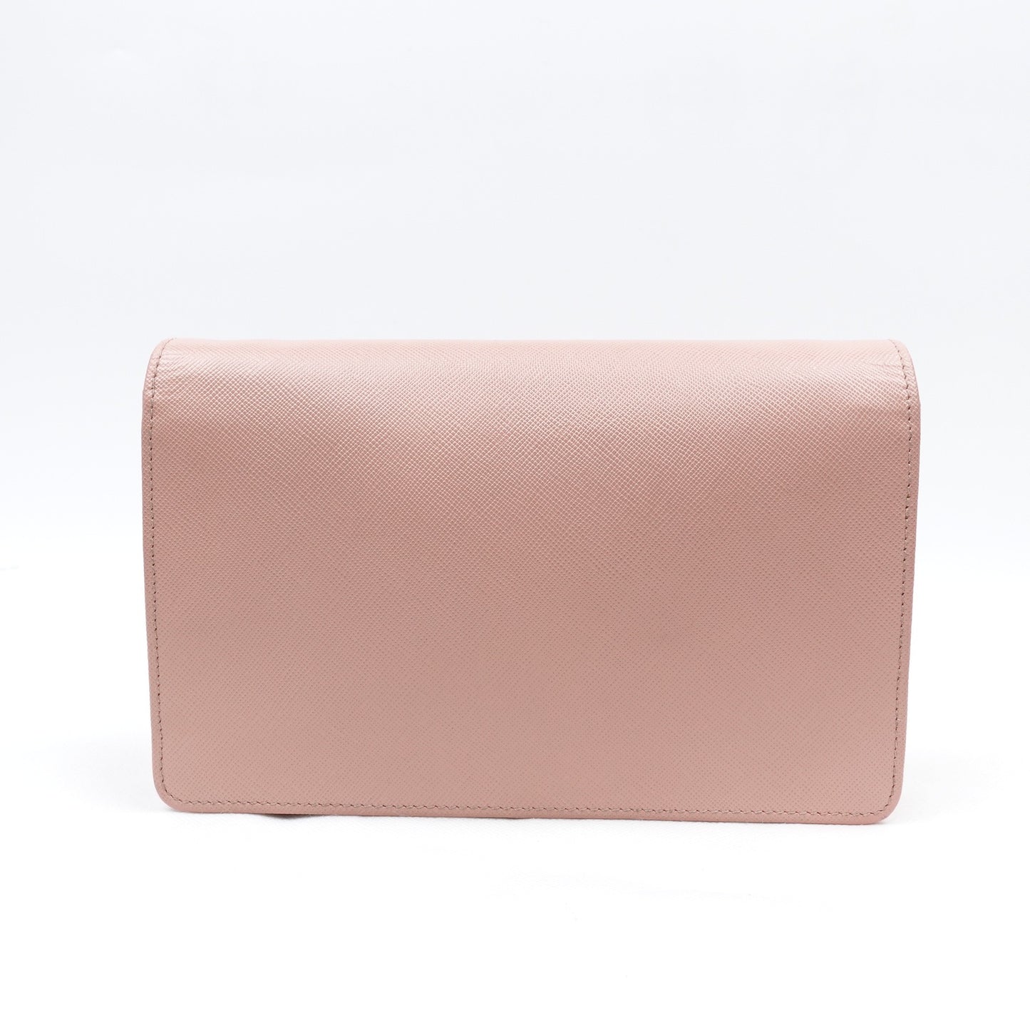 Pre-owned Prada Safiano WOC Pink Calfskin Shoulder Bag