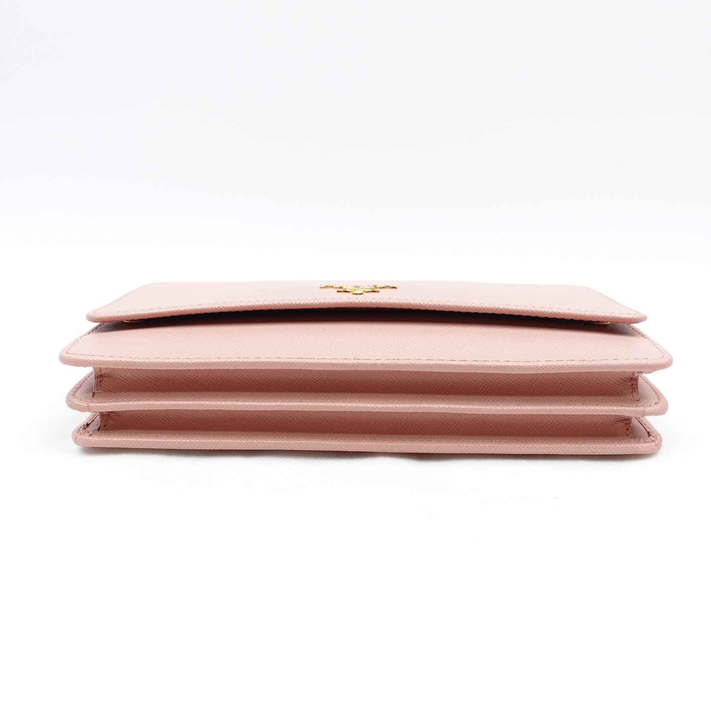 Pre-owned Prada Safiano WOC Pink Calfskin Shoulder Bag