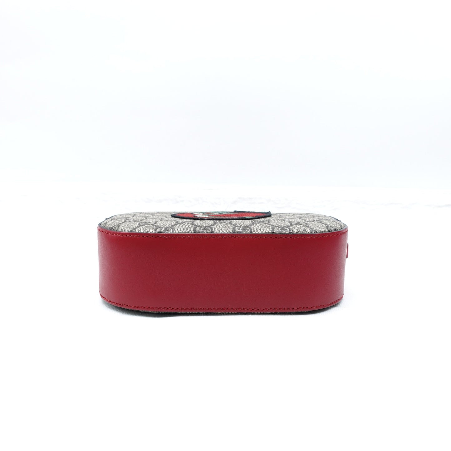 Pre-owned Gucci Monogram&Red Coated Canvas Camera Bag