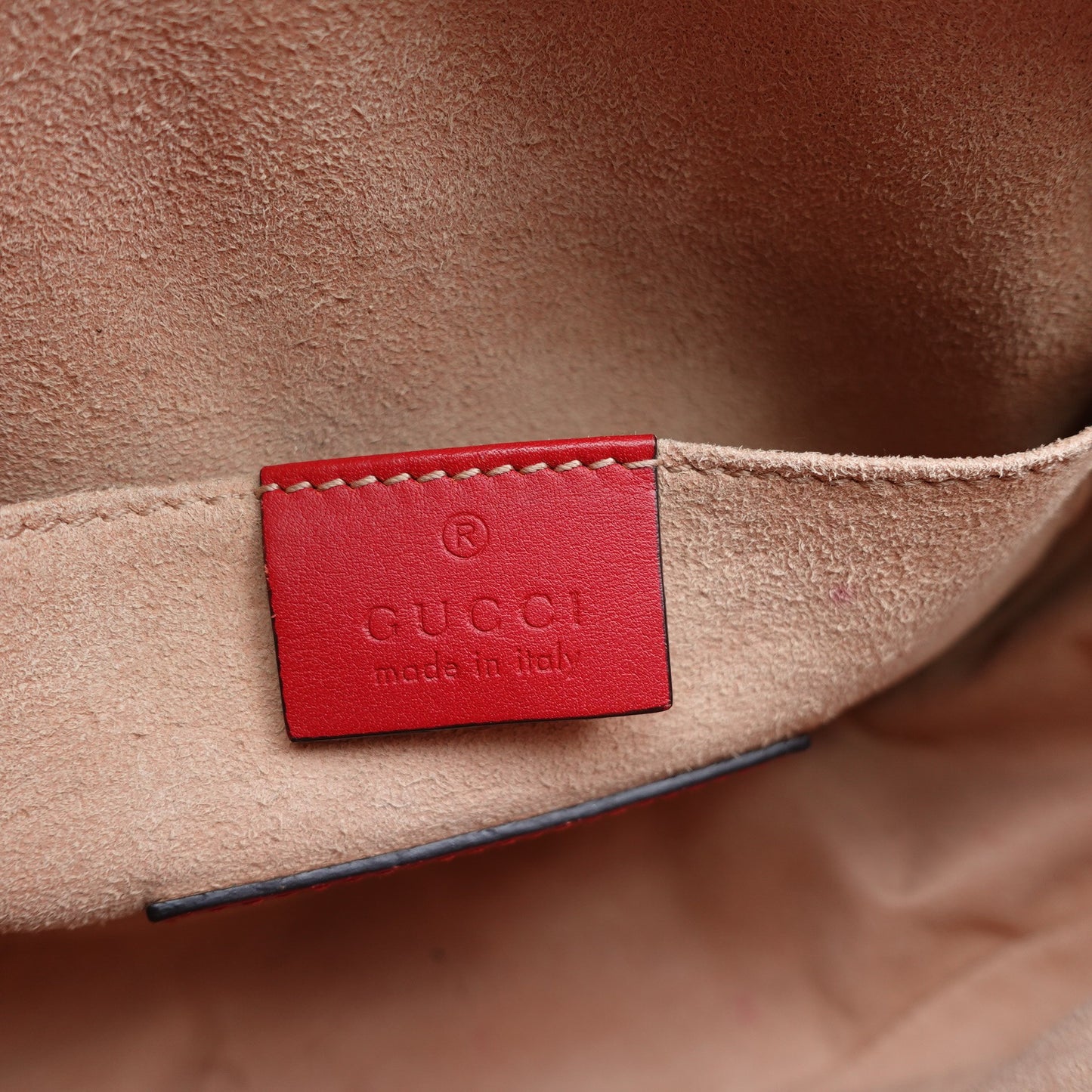 Pre-owned Gucci Monogram&Red Coated Canvas Camera Bag