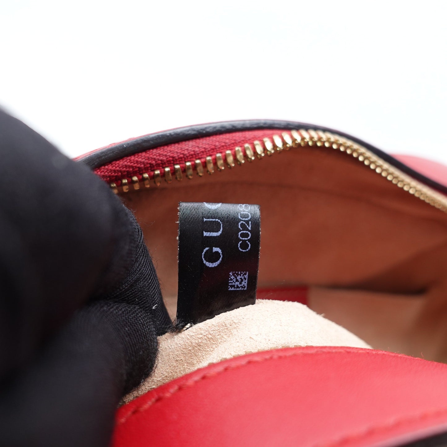 Pre-owned Gucci Monogram&Red Coated Canvas Camera Bag