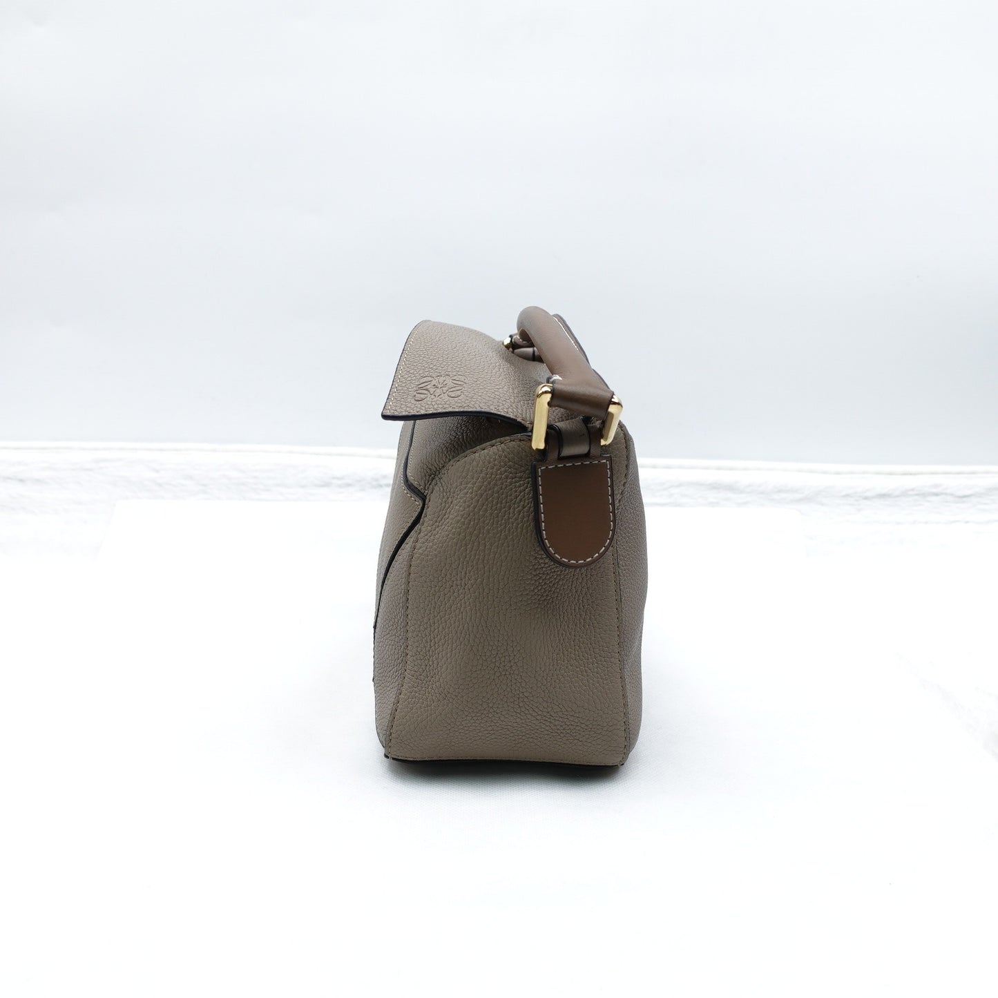 Pre-owned Loewe Puzzle Small Grey Calfskin Shoulder Bag