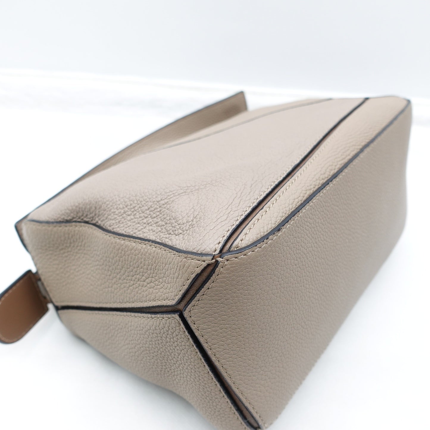 Pre-owned Loewe Puzzle Small Grey Calfskin Shoulder Bag