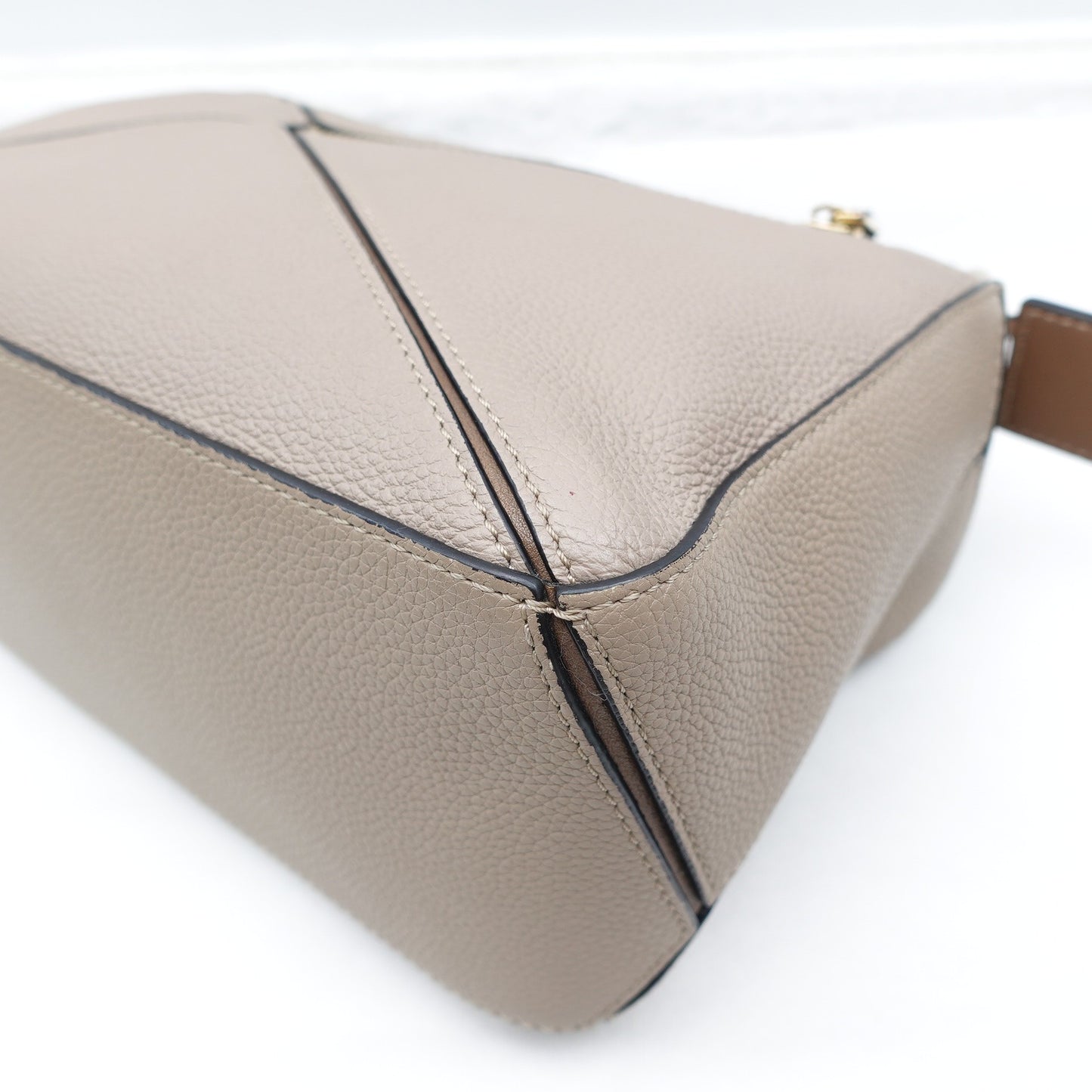 Pre-owned Loewe Puzzle Small Grey Calfskin Shoulder Bag