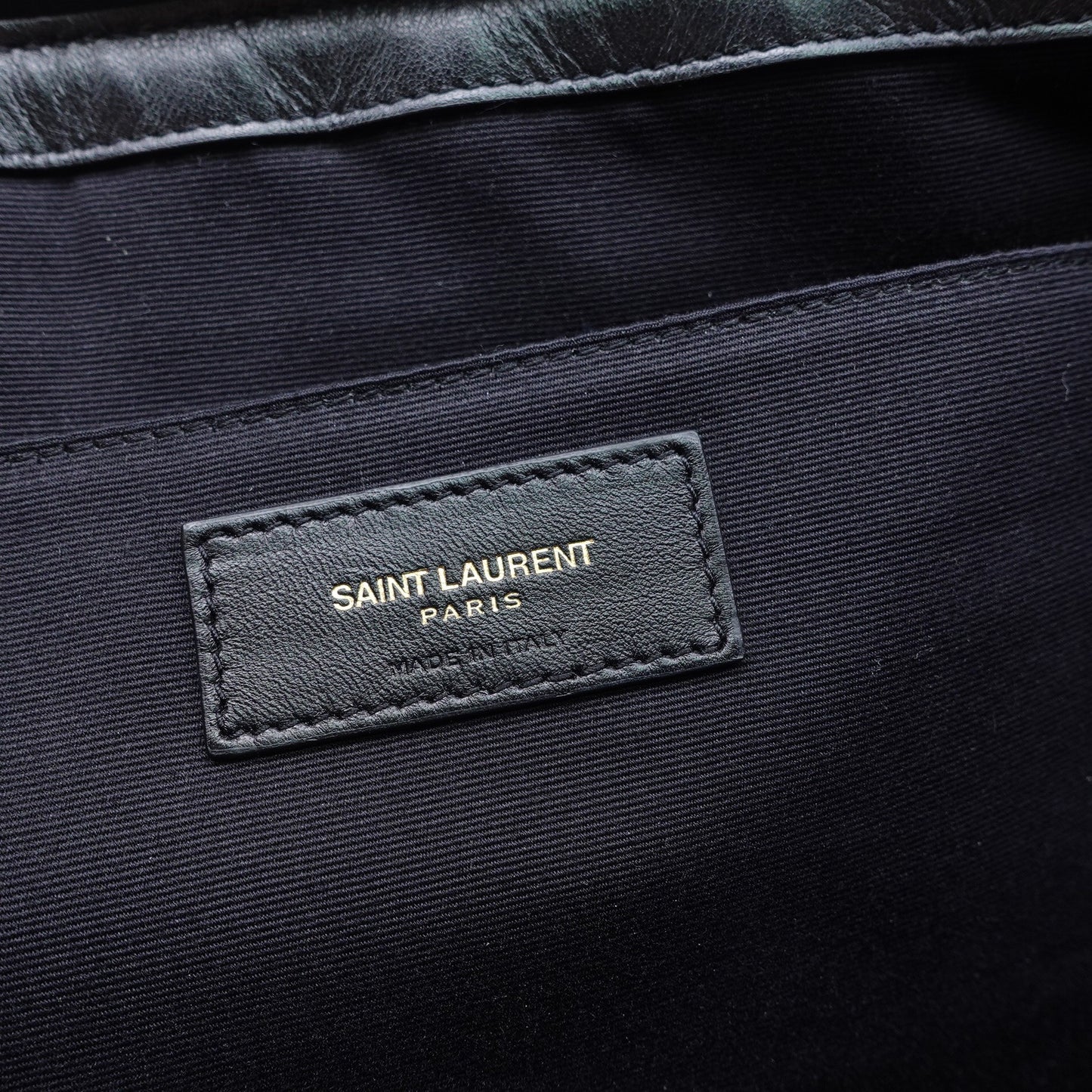 Pre-owned Saint Laurent Le Cassandre Black Calfskin Hand Bag T10294185