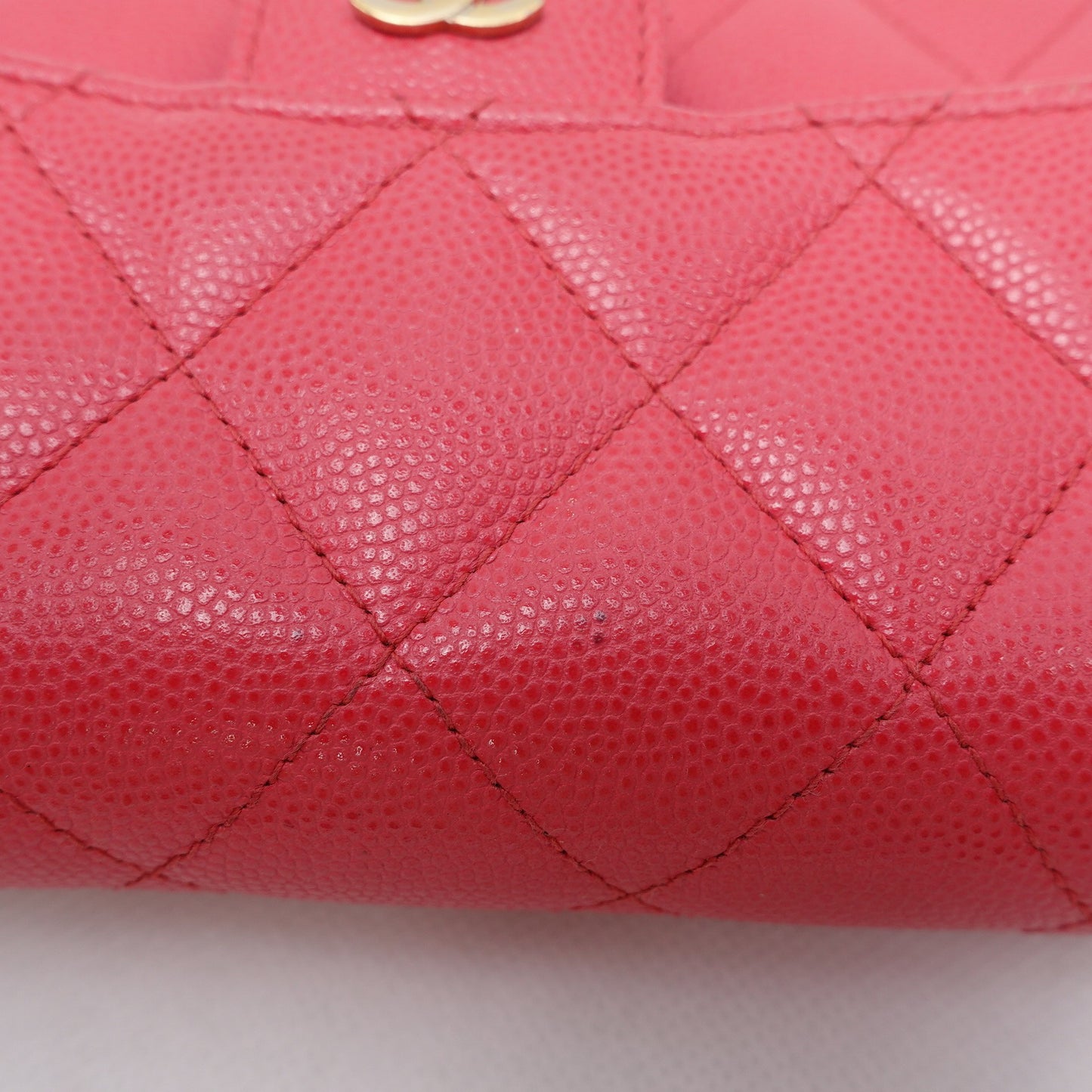 Pre-owned Chanel CF Pink Calfskin Wallet