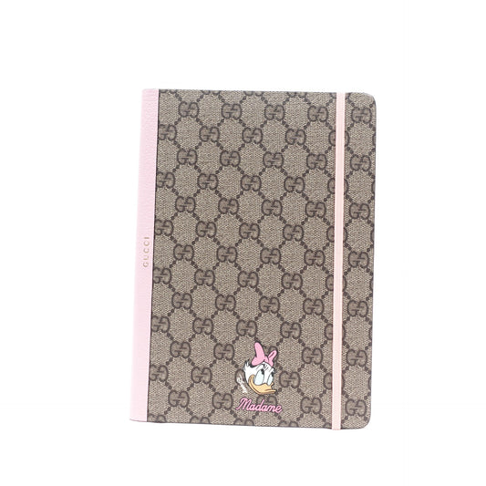 Pre-owned Gucci Disney Monogram & Pink Coated Canvas Notebook