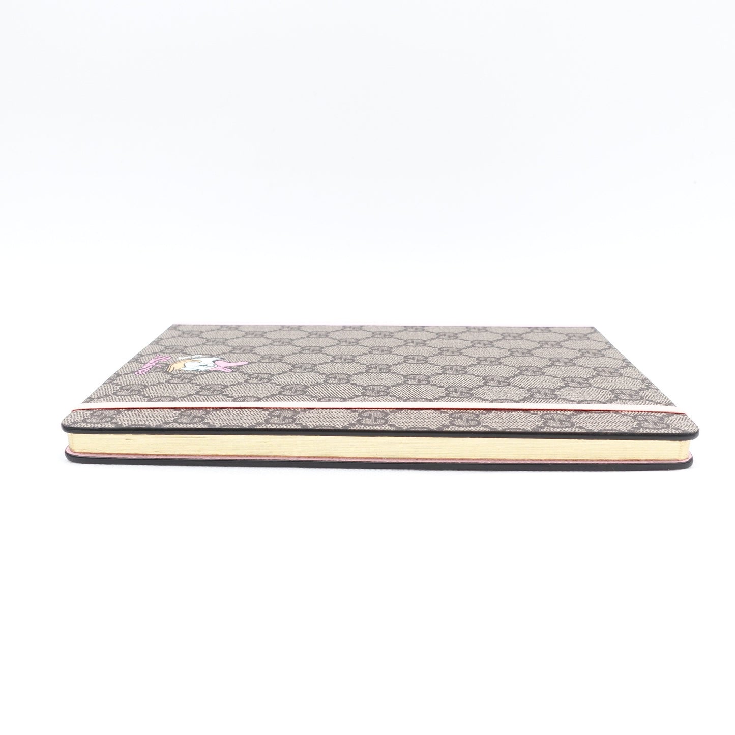 Pre-owned Gucci Disney Monogram & Pink Coated Canvas Notebook