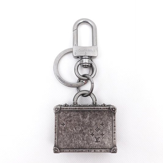 Pre-owned Louis Vuitton Trunk Aged Silver Bag Charm