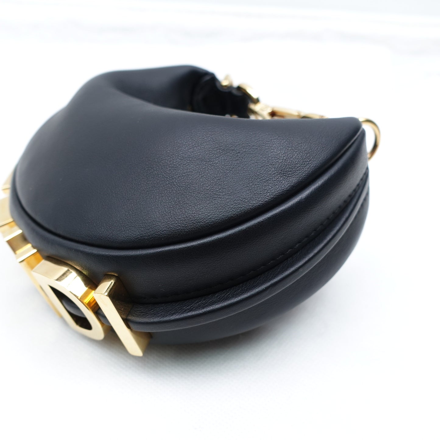 Pre-Owned Fendi Graphy Mini Black Calfskin Hand Bag