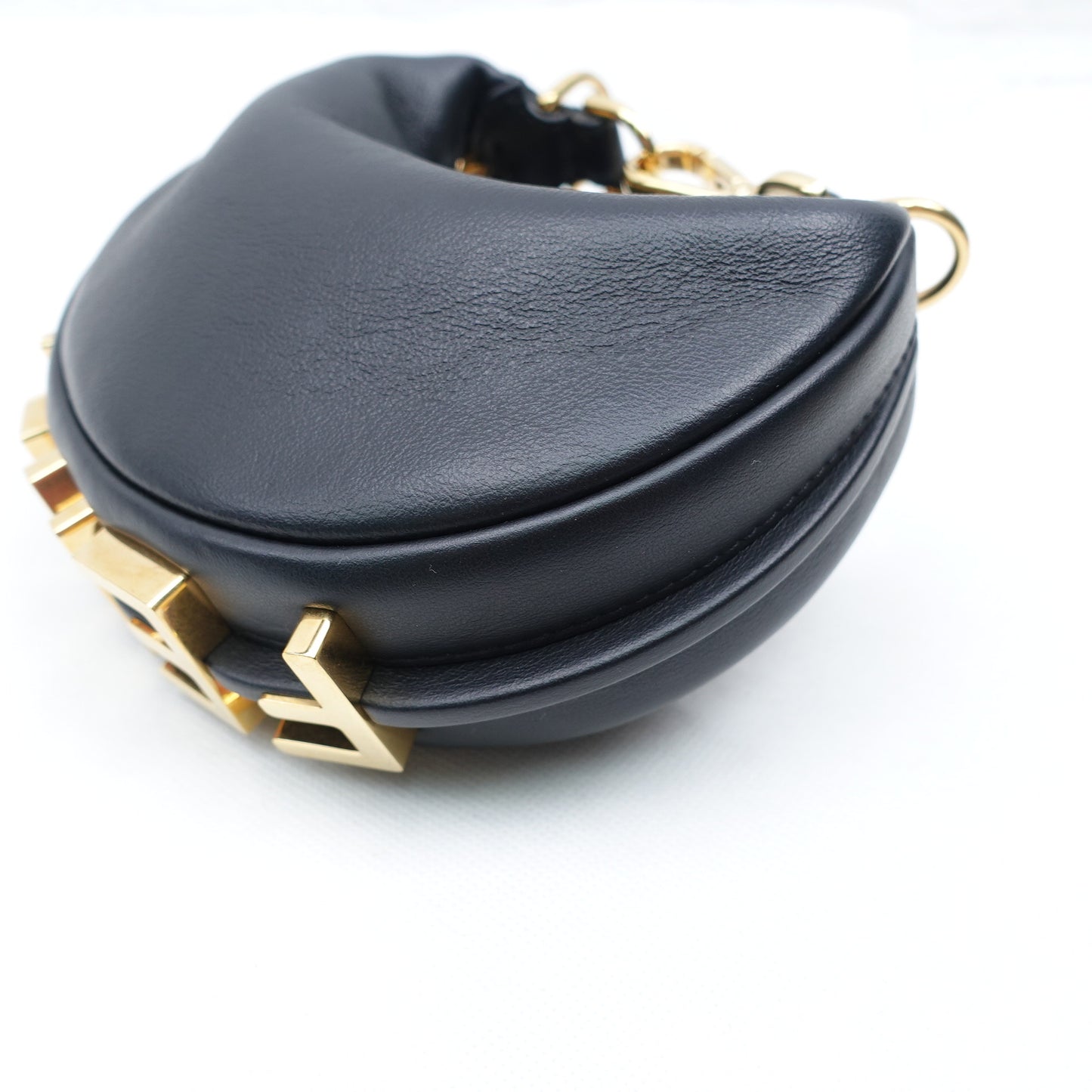 Pre-Owned Fendi Graphy Mini Black Calfskin Hand Bag