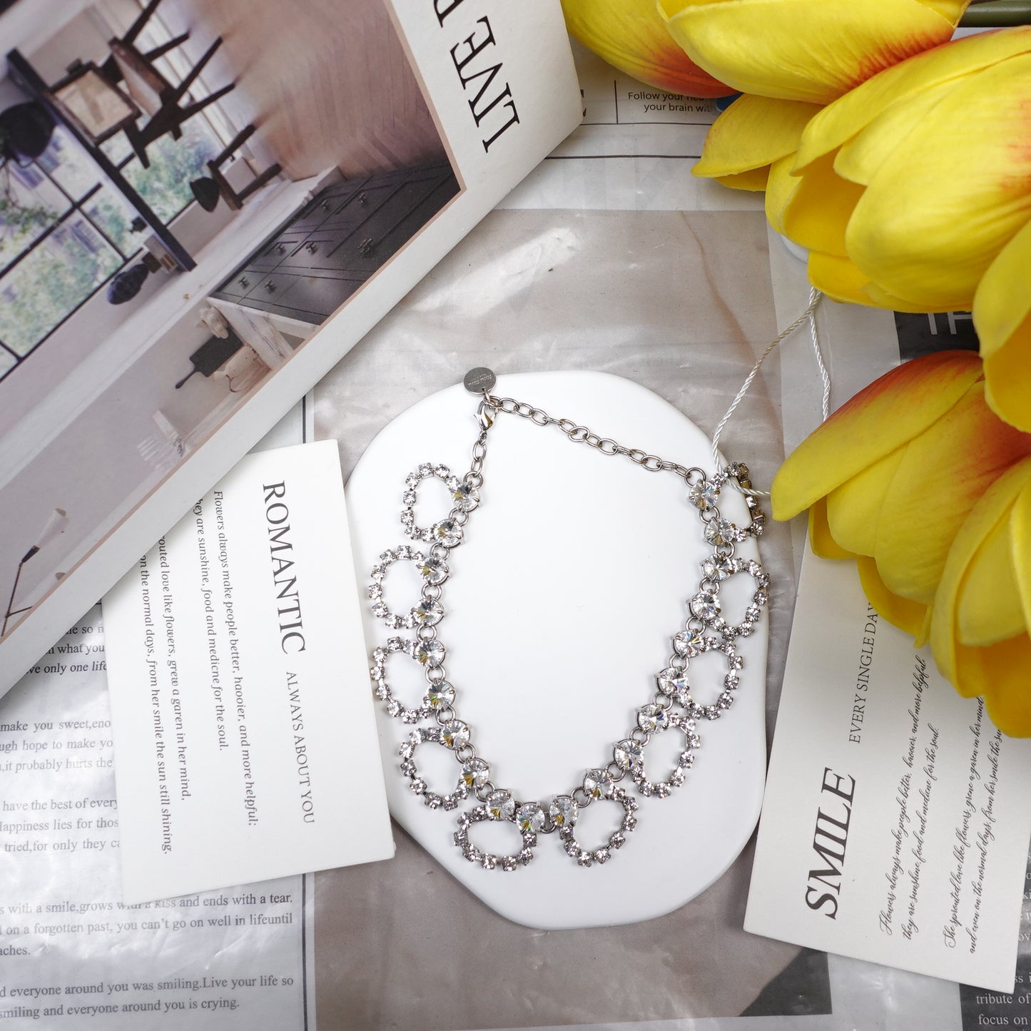 Pre-Owned MIU MIU Gold Tone Diamond Silver Bracelet