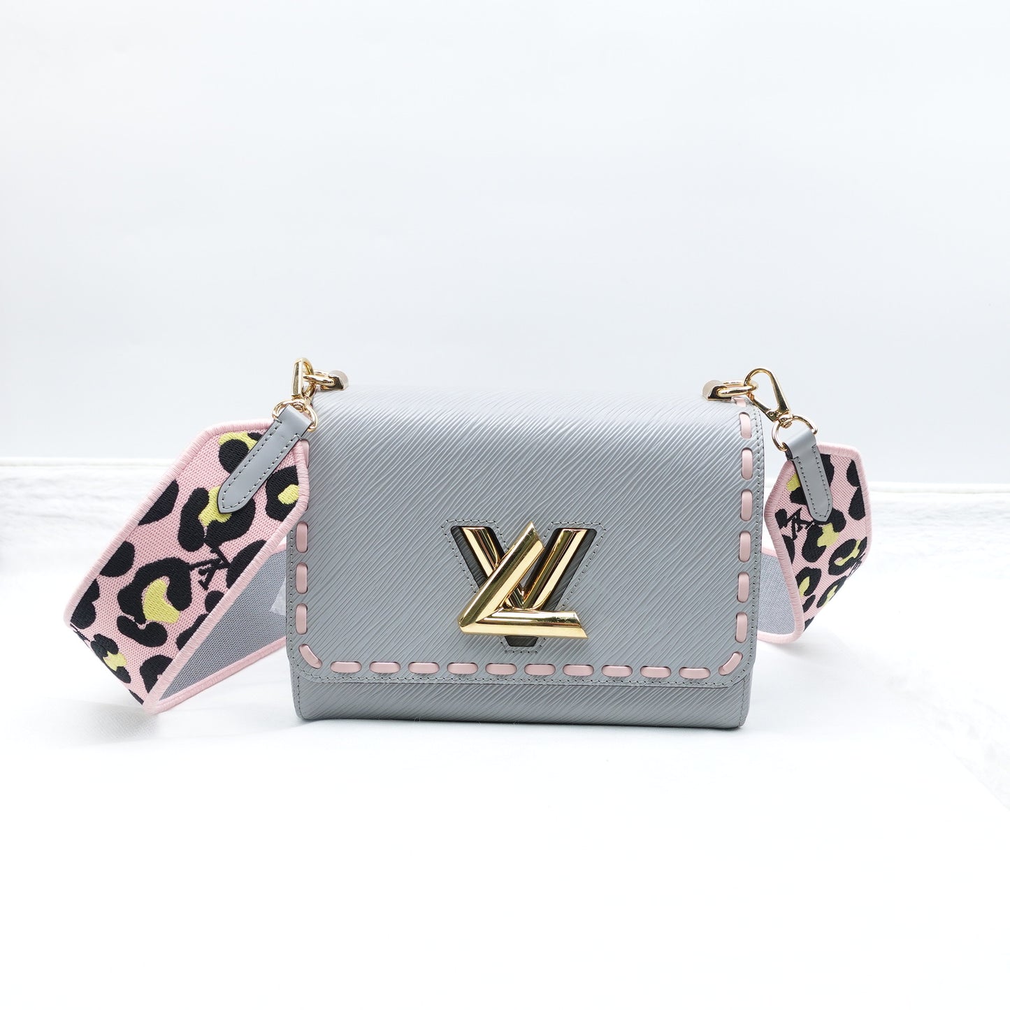 Pre-Owned Louis Vuitton Twist EPI Grey&Pink Shoulder Bag