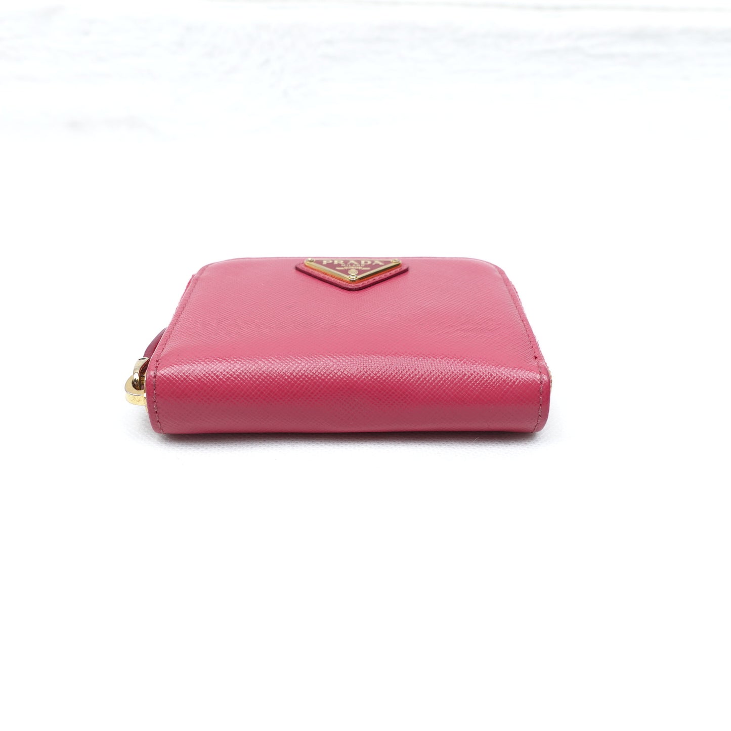 Pre-Owned Prada Rose-Pink Saffiano Card Holder