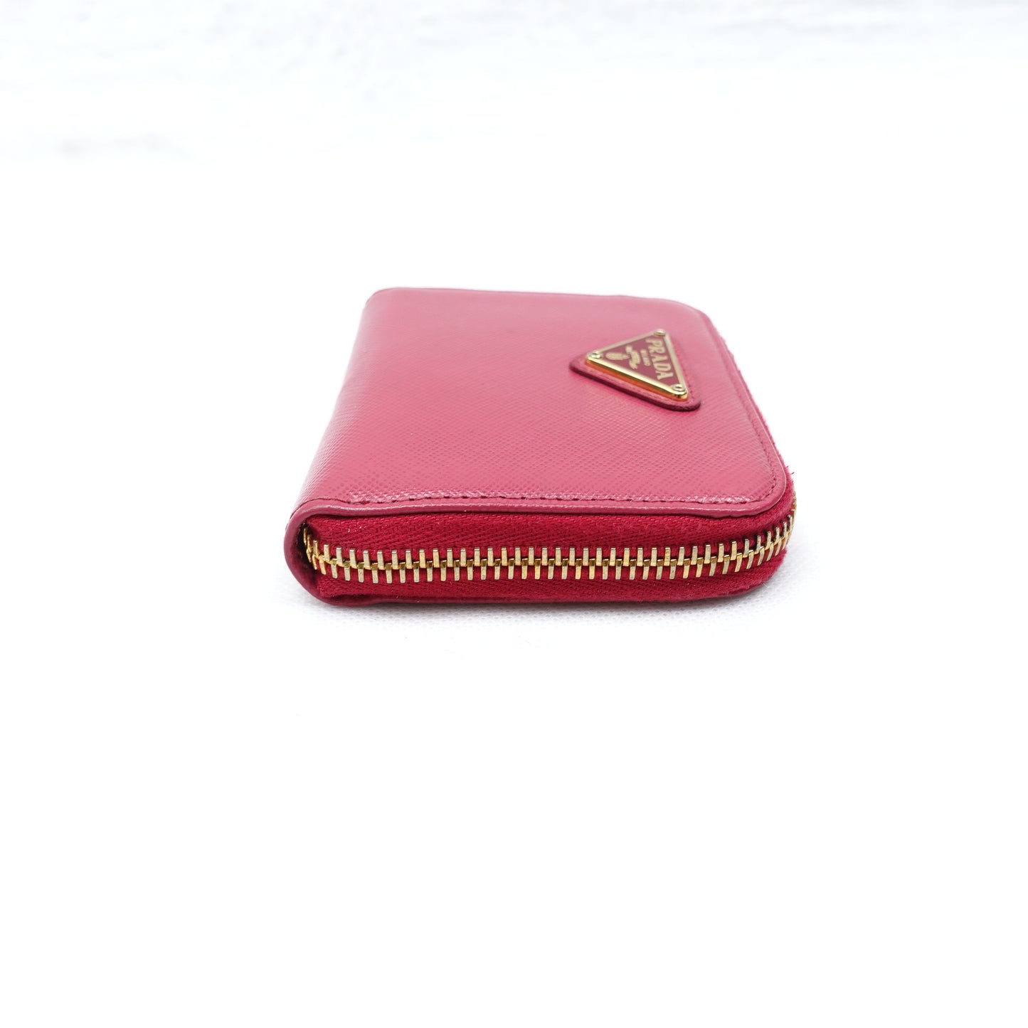 Pre-Owned Prada Rose-Pink Saffiano Card Holder