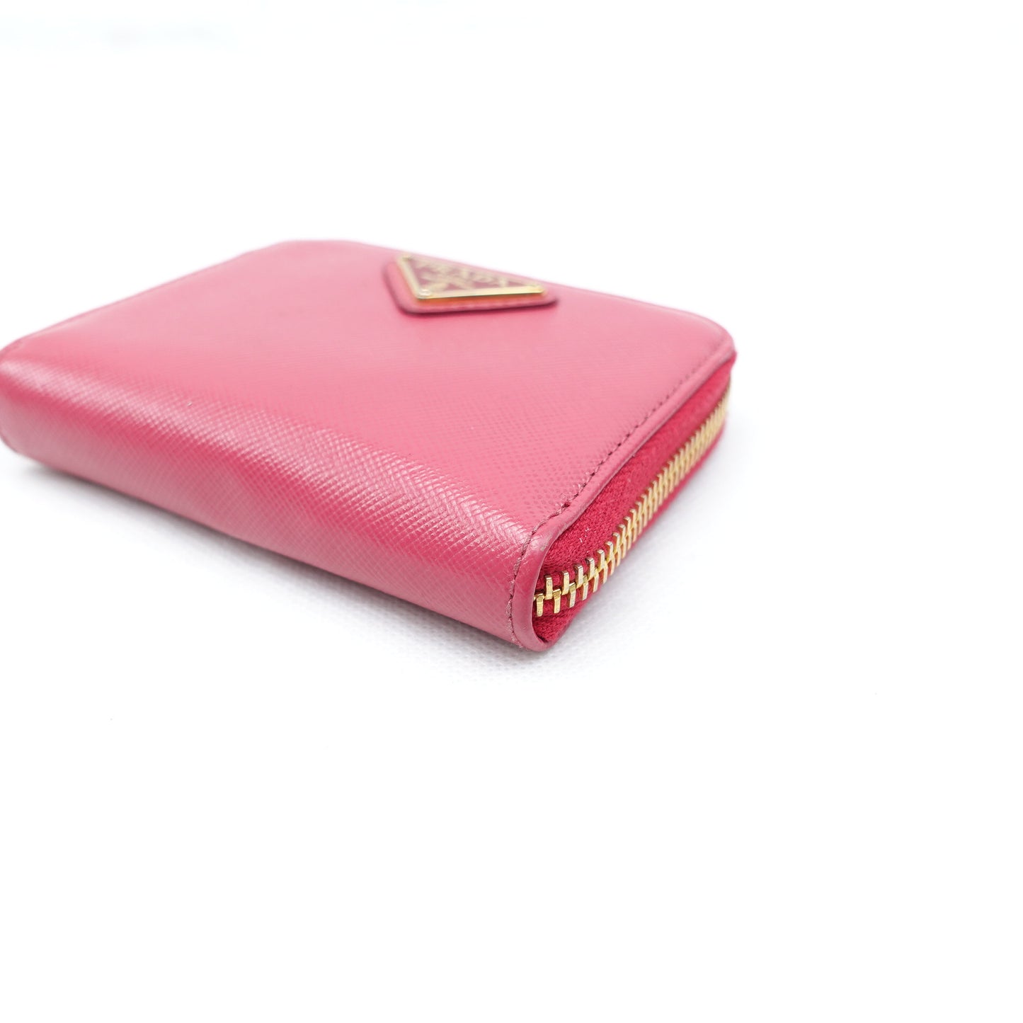 Pre-Owned Prada Rose-Pink Saffiano Card Holder