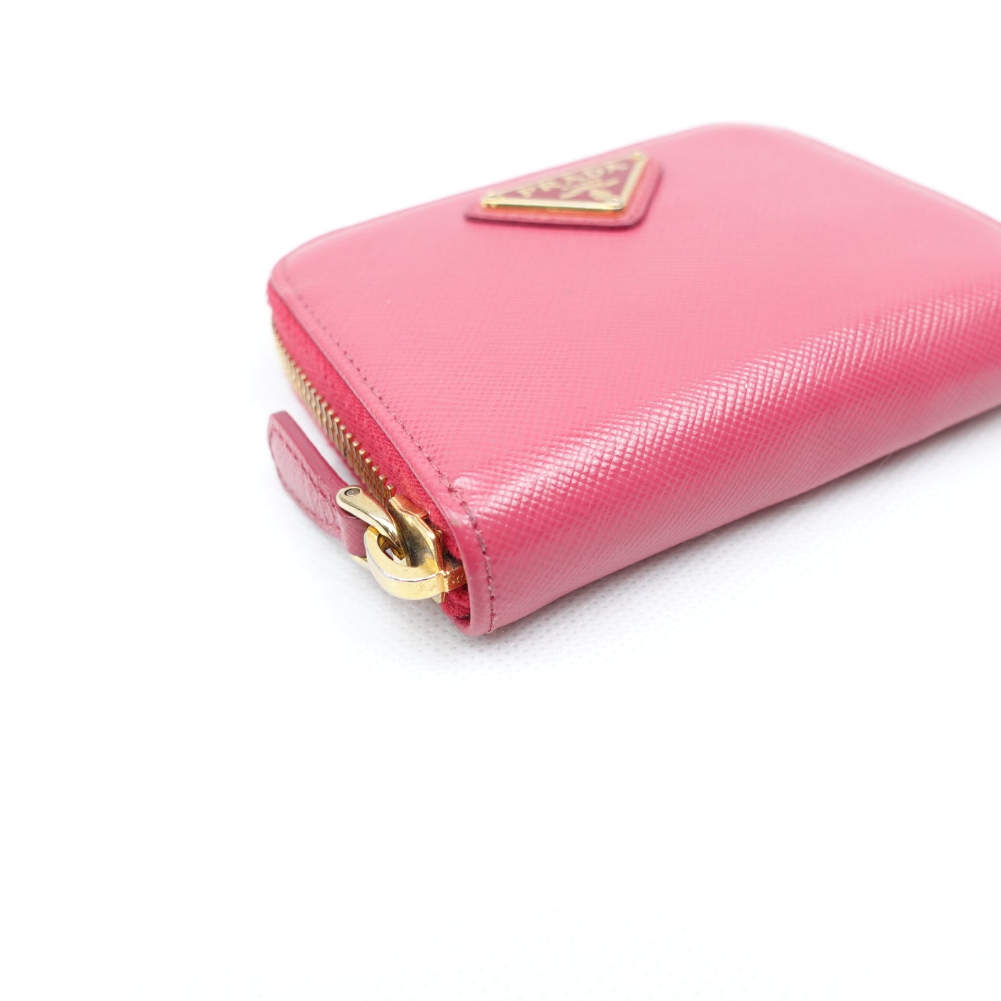 Pre-Owned Prada Rose-Pink Saffiano Card Holder