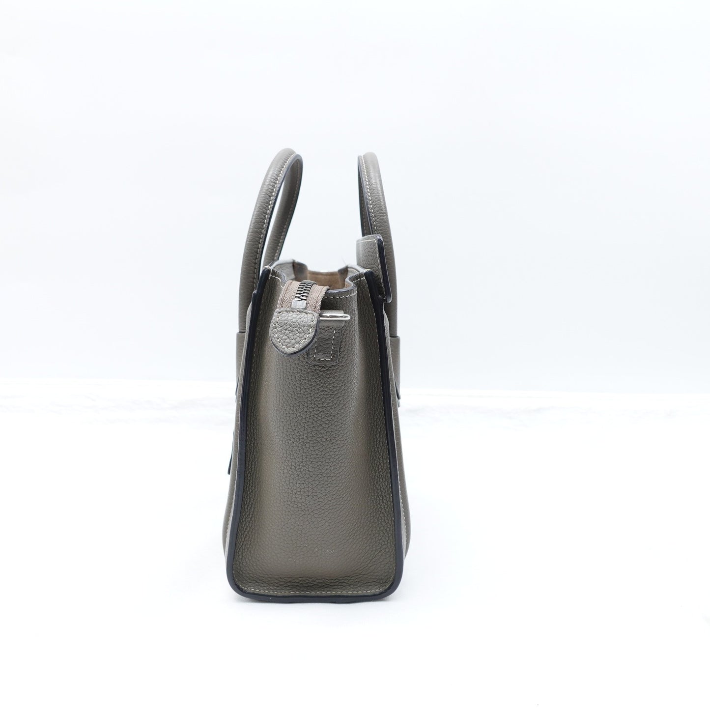 Pre-owned Celine Luggage Nano Grey Calfskin Tote Bag