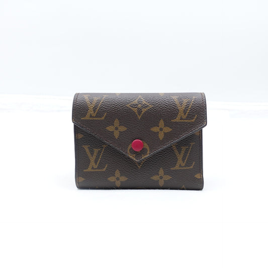 Pre-owned Louis Vuitton Victorine Monogram Coated Canvas Short Wallet