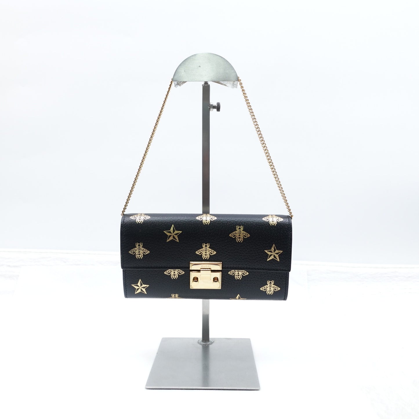 Pre-owned Gucci Padlock WOC Black Calfskin Shoulder Bag