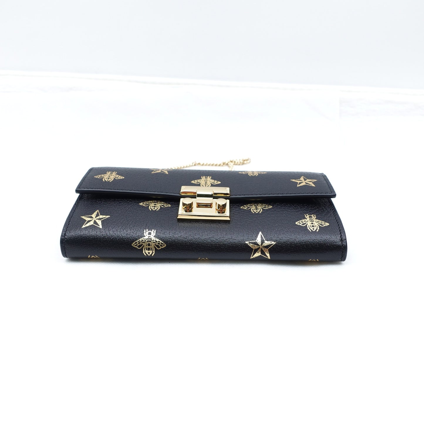 Pre-owned Gucci Padlock WOC Black Calfskin Shoulder Bag