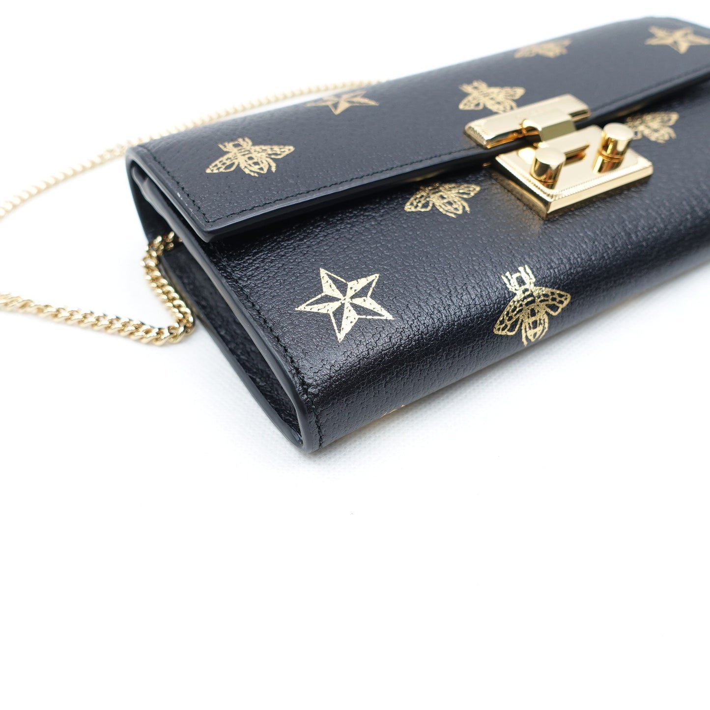 Pre-owned Gucci Padlock WOC Black Calfskin Shoulder Bag