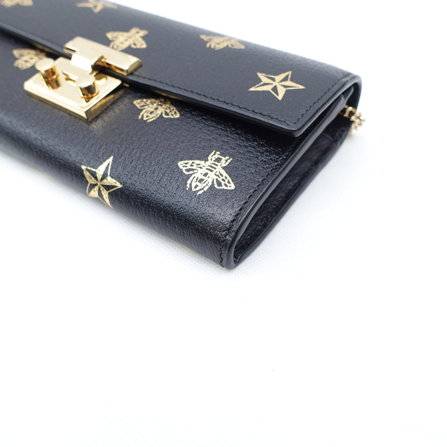 Pre-owned Gucci Padlock WOC Black Calfskin Shoulder Bag