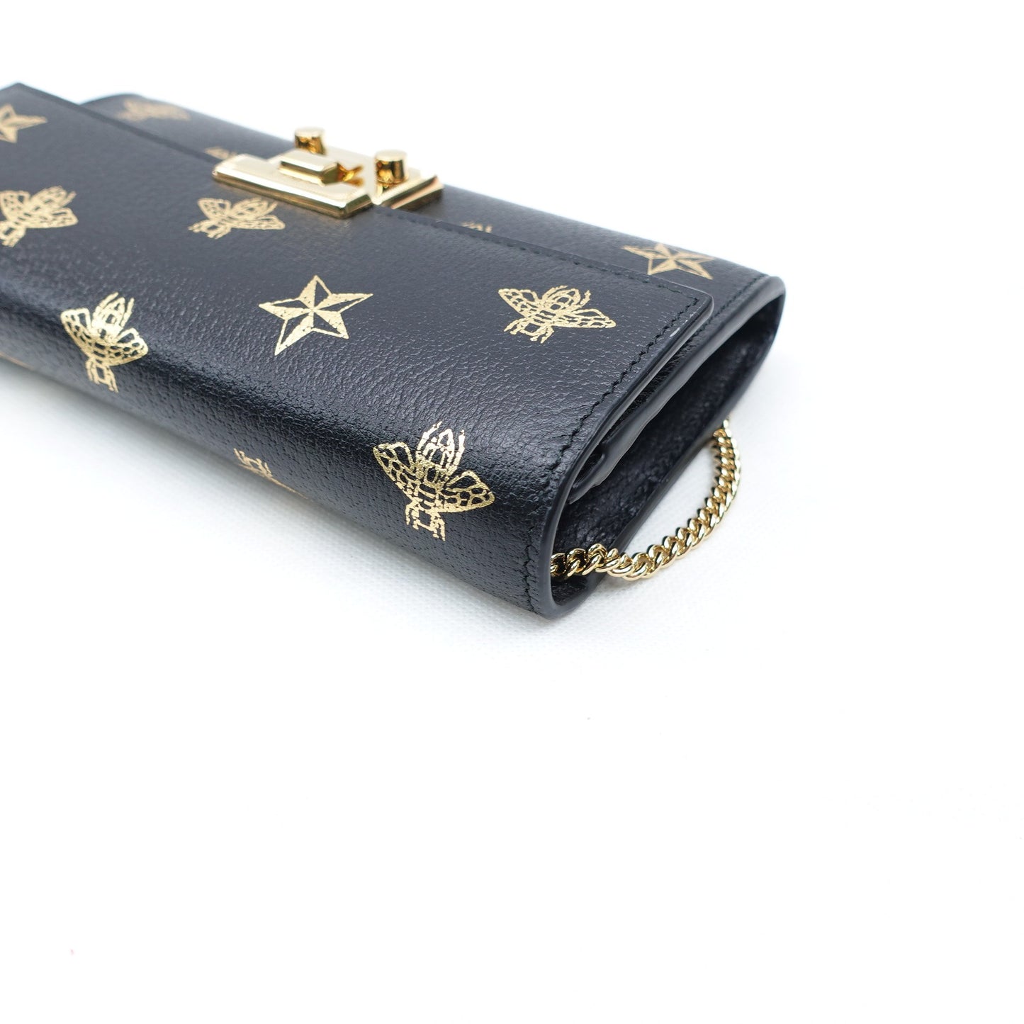 Pre-owned Gucci Padlock WOC Black Calfskin Shoulder Bag