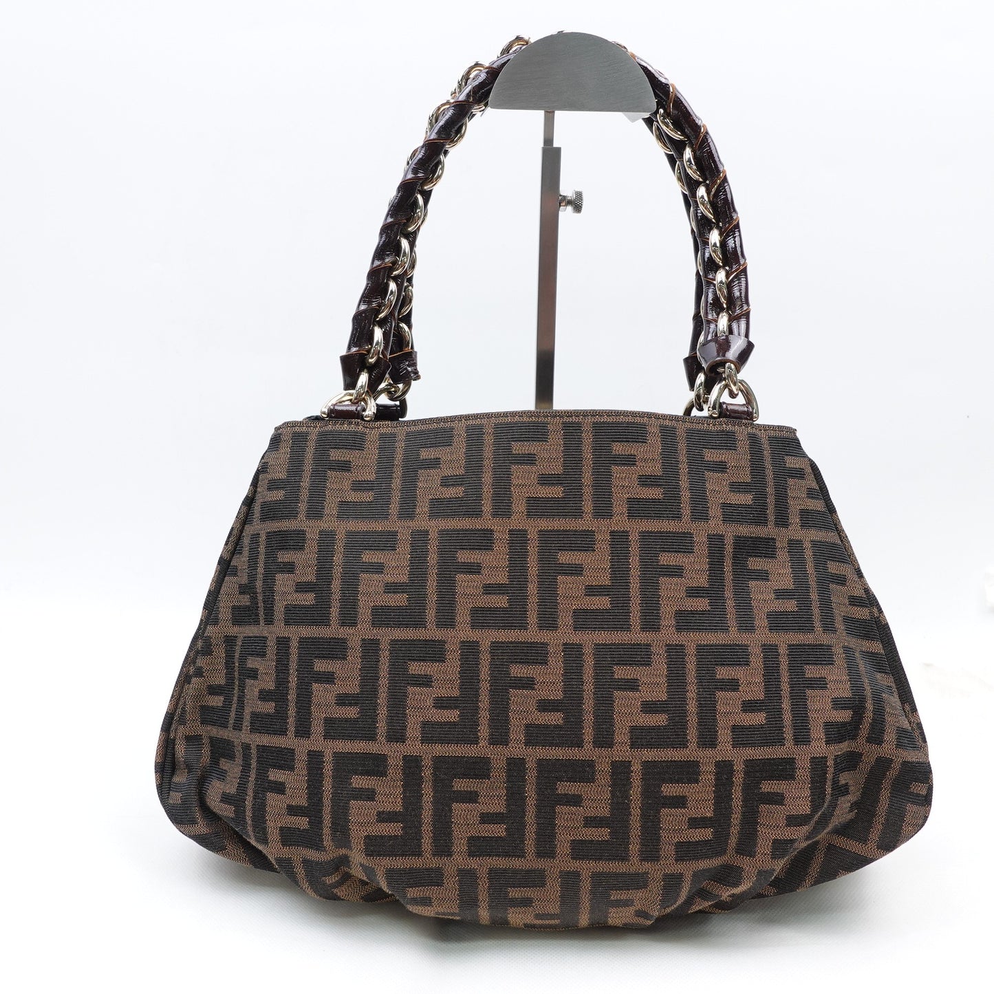 Pre-owned Fendi Brown Canvas Shoulder Bag T10301003